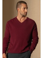 Perfect Cashmere Kaszmirowy sweter "Alexander" w kolorze bordowym rozmiar: M. Czerwone swetry męskie Perfect Cashmere, m, bez wzorów, z kaszmiru, bez kołnierzyka. Za 413.99 zł.