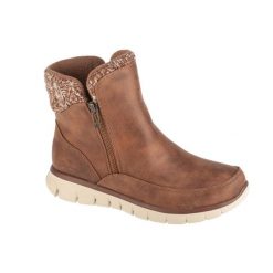Buty zimowe damskie, Synergy - Lovely Collab. Brązowe buty sportowe na co dzień damskie Skechers, bez wzorów. Za 289.99 zł.