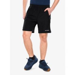 Spodenki turystyczne męskie Columbia Three Pitch Short. Czarne szorty męskie Columbia, bez kołnierzyka. Za 151.99 zł.