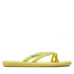 Japonki Ipanema. Żółte klapki damskie Ipanema, bez wzorów, bez obcasa. Za 69.99 zł.