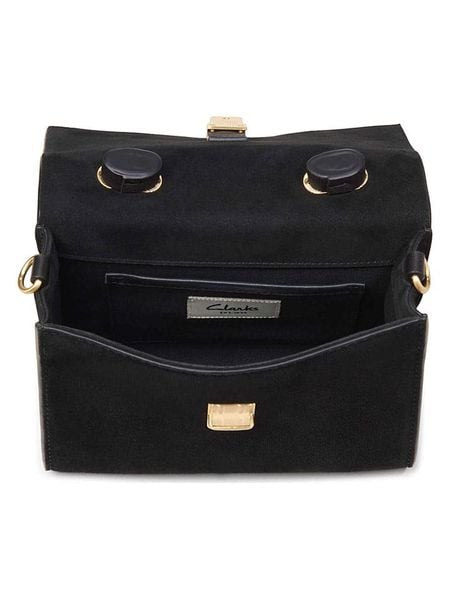 Clarks Skórzana torebka "Roslyn Ritzy" w kolorze czarnym - 18 x 15 x 6,5 cm rozmiar: onesize. Czarne torebki klasyczne damskie Clarks, bez wzorów, z materiału, bez dodatków. Za 201.55 zł.
