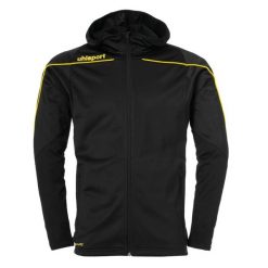 Kurtka z kapturem Uhlsport Stream 22. Czarne kurtki męskie UHLSPORT, xl, bez wzorów, z dresówki, sportowe, z kapturem. W wyprzedaży za 190.50 zł.