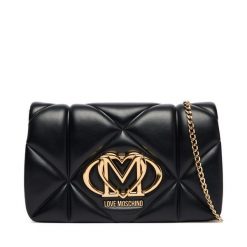 Torebka LOVE MOSCHINO. Czarne torebki wieczorowe Love Moschino, bez wzorów, wizytowe, bez kołnierzyka, bez ramiączek. Za 789.99 zł.