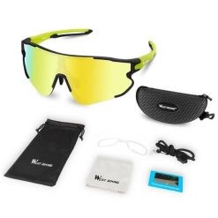 Polaryzacyjne okulary przeciwsłoneczne UV400 do sportu. Zielone okulary przeciwsłoneczne męskie WEST BIKING, z materiału. Za 107.60 zł.