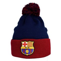 Czapka FC Barcelona beanie Junior- oficjalna licencjonowana. Niebieskie czapki męskie FC Barcelona, bez wzorów, sportowe. Za 79.00 zł.