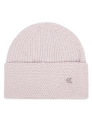 Calvin Klein Czapka LV04F8118G Fioletowy jasny. Fioletowe czapki zimowe damskie CALVIN KLEIN, z wełny. Za 169.99 zł.