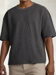 Bluza wykonana z dzianiny typu żakardowego - szary. Szare bluzy bez kaptura męskie Sinsay, l, z dzianiny. Za 49.99 zł.