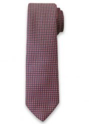 Krawat Męski w Drobne Kwadraciki, Figury Geometryczne - 6 cm - Alties, Różowy. Czerwone krawaty i muchy męskie Alties, bez wzorów, z tkaniny, eleganckie. Za 49.00 zł.