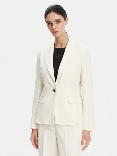 PINKO Marynarka 104930 A213 Biały Regular Fit. Białe marynarki i żakiety damskie Pinko, bez wzorów, z wiskozy. Za 889.99 zł.