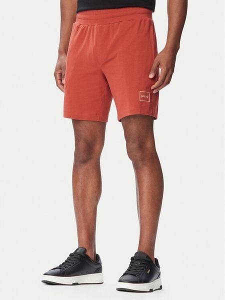HUGO Szorty sportowe Laze 50525247 Czerwony jasny Regular Fit. Czerwone szorty męskie Hugo, bez wzorów, z bawełny, sportowe. Za 199.99 zł.