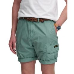Krótki cargo lekki z ripstopu Superdry. Zielone szorty męskie Superdry., bez wzorów. Za 300.50 zł.