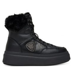 Botki Blauer. Czerwone botki damskie Blauer, bez obcasa, na płaskiej podeszwie, bez zapięcia. Za 589.99 zł.
