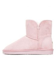 ISLAND BOOT Botki zimowe "Chloe" w kolorze jasnoróżowym rozmiar: 39. Różowe botki damskie Island Boot, na zimę, z materiału, bez obcasa, bez zapięcia. Za 127.35 zł.