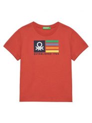 United Colors Of Benetton T-Shirt 3I1XG10HT Czerwony Regular Fit. Czerwone t-shirty chłopięce United Colors Of Benetton, bez wzorów, z bawełny, bez ramiączek. Za 29.99 zł.