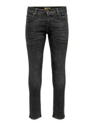 ONLY & SONS Dżinsy - Slim fit - w kolorze czarnym rozmiar: W29/L32. Czarne jeansy męskie Only & Sons. Za 79.03 zł.