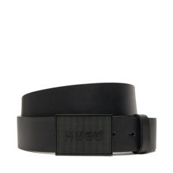 Pasek Męski HUGO. Czarne paski męskie Hugo, bez wzorów. Za 279.99 zł.