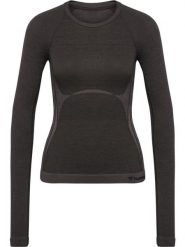 Damska koszulka z długim rękawem Hummel Clea. Brązowe bluzki sportowe damskie HUMMEL, s, z dzianiny, bez kołnierzyka, bez ramiączek. Za 228.50 zł.