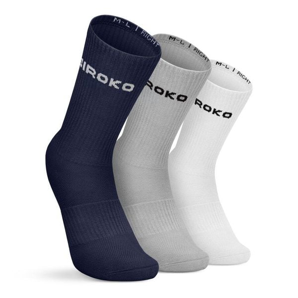Skarpetki golfowe unisex z bawełny organicznej. Białe skarpetki damskie SIROKO, bez wzorów, z bawełny. Za 59.00 zł.