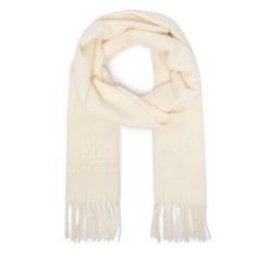 Szalik LAUREN RALPH LAUREN. Białe szaliki i kominy damskie Lauren Ralph Lauren, bez wzorów. Za 689.99 zł.