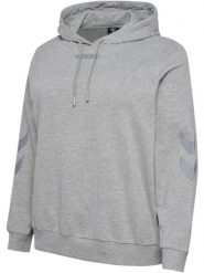Damska bluza z kapturem Hummel Legacy Plus. Szare bluzy z kapturem damskie HUMMEL, plus size, z bawełny. Za 212.00 zł.