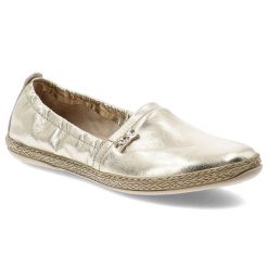 Złote Półbuty Armodo Stylowe Obuwie Damskie. Żółte półbuty damskie Armodo, z aplikacjami, ze skóry, eleganckie, bez obcasa. Za 319.00 zł.