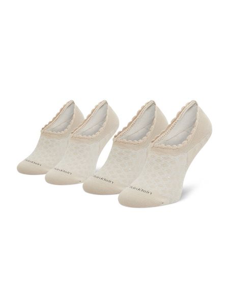 Calvin Klein Stopki 701218787 r.OS Beżowy. Brązowe skarpetki damskie CALVIN KLEIN, bez wzorów, z materiału. Za 59.99 zł.