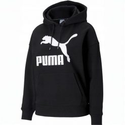 Bluza Damska Puma Classic Logo Hoodie Reg Fit. Czarne bluzy z kapturem damskie Puma. Za 145.20 zł.