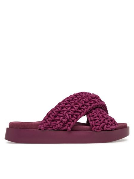 Inuikii Klapki Woven 1004.003.0062 Bordowy. Czerwone klapki damskie Inuikii, bez wzorów, z materiału, bez obcasa. Za 632.99 zł.
