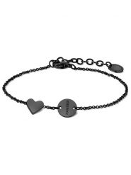 Liebeskind Bransoletka z elementami ozdobnymi rozmiar: onesize. Czarne bransoletki damskie Liebeskind, ze stali. Za 143.90 zł.