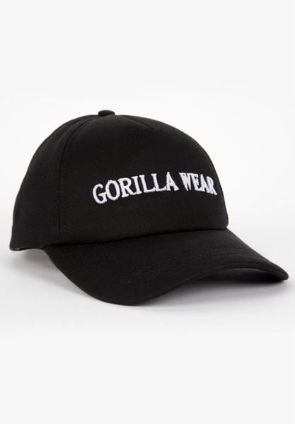 Czapka z daszkiem Gorilla Wear Sharon Ponytail. Czarne czapki z daszkiem damskie GORILLA WEAR, bez wzorów, z bawełny. Za 125.80 zł.