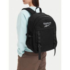 Plecak Reebok. Czarne plecaki damskie Reebok, bez wzorów. Za 159.99 zł.