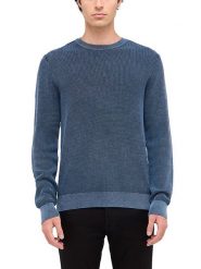 Mustang Sweter w kolorze granatowym rozmiar: M. Niebieskie swetry męskie Mustang, m, bez wzorów, z bawełny, bez kołnierzyka. Za 162.49 zł.
