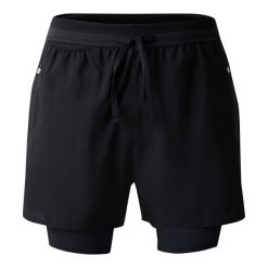 Shorty Męskie Movement II. Czarne szorty męskie Dare 2b, bez wzorów, z elastanu. Za 211.99 zł.