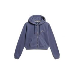 Damska bluza z kapturem zapinana na zamek Superdry Essential. Niebieskie bluzy z kapturem damskie Superdry. Za 332.10 zł.