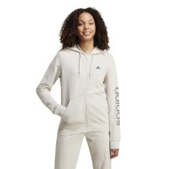 Bluza na zamek damska ADIDAS Gym & Pilates. Szare bluzy sportowe damskie Adidas, m, z bawełny. Za 199.99 zł.