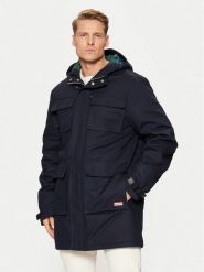 Hunter Płaszcz zimowy HARM0002242 Granatowy Regular Fit. Niebieskie kurtki męskie Hunter, na zimę, m, bez wzorów, z bawełny. Za 939.99 zł.