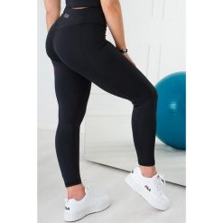 Czarne legginsy damskie z wysokim stanem Be Stronger ultra soft. Czarne legginsy sportowe damskie 2SkIN, l, bez wzorów, z elastanu, z podwyższonym stanem, na fitness i siłownię. Za 199.00 zł.