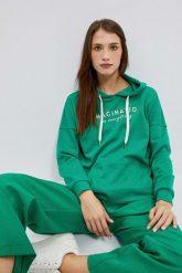 Bluza z kapturem i napisem. Bluzy z kapturem damskie MOODO, m, z bawełny. W wyprzedaży za 69.99 zł.