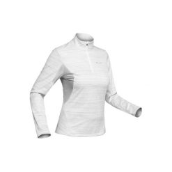 Koszulka turystyczna długi rękaw SH500 warm damska. Białe t-shirty damskie QUECHUA, xs, bez wzorów, z elastanu, bez kołnierzyka. Za 49.99 zł.