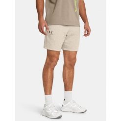 Spodenki Męskie Under Armour Sportowe Dresowe UA Icon Fleece Short. Brązowe szorty męskie Under Armour, bez wzorów, z dresówki, sportowe. Za 199.99 zł.
