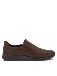 ECCO Półbuty Irving 51174402072 Brązowy. Brązowe półbuty męskie ECCO, z nubiku, bez zapięcia. Za 429.99 zł.