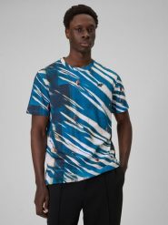 4F T-shirt regular z nadrukiem męski - multikolor S. T-shirty męskie 4f, m, bez wzorów, z materiału, bez kołnierzyka. Za 99.99 zł.