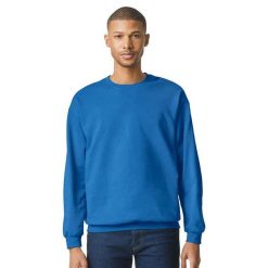 Bluza Męska Soft Style Midweight Crew Neck. Niebieskie bluzy bez kaptura męskie Gildan, m, z bawełny. Za 97.99 zł.