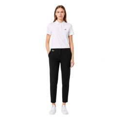 Spodnie turystyczne damskie Lacoste Chino. Czarne spodnie sportowe damskie Lacoste, uniwersalny, z materiału, trekkingowe. Za 367.00 zł.