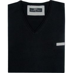 Sweter DARIO SWC000020. Czarne swetry męskie Giacomo Conti, m, bez wzorów, z wełny, bez kołnierzyka. Za 229.00 zł.