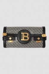 BALMAIN Czarno-biała torebka B-buzz Pouch 23-cuir Emb Pb. Białe torebki klasyczne damskie Balmain, bez wzorów, ze skóry, bez dodatków. W wyprzedaży za 4,799.99 zł.