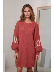 Joséfine Sukienka dzianinowa w kolorze czerwonym rozmiar: L. Czerwone sukienki damskie Joséfine, l, bez wzorów, z dzianiny, bez kołnierzyka, bez ramiączek, midi. Za 113.63 zł.
