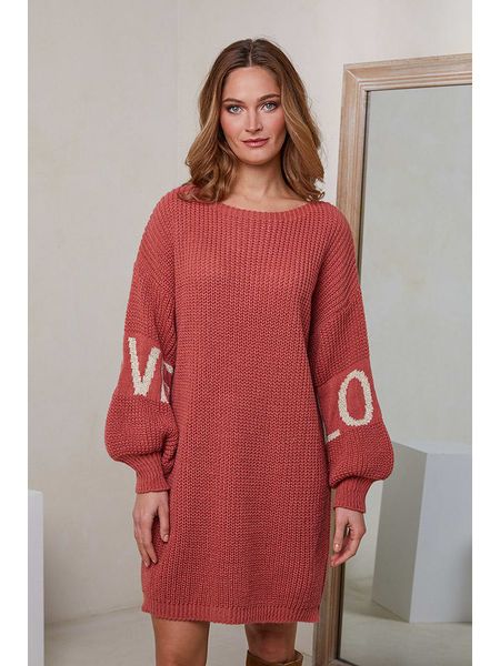 Joséfine Sukienka dzianinowa w kolorze czerwonym rozmiar: L. Czerwone sukienki damskie Joséfine, l, bez wzorów, z dzianiny, bez kołnierzyka, bez ramiączek, midi. Za 113.63 zł.