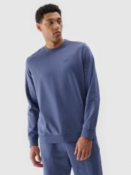 4F Bluza dresowa nierozpinana bez kaptura męska - niebieska XL. Niebieskie bluzy bez kaptura męskie 4f, m, z bawełny. Za 129.99 zł.