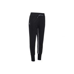 Spodnie tenisowe Warm 500 damskie. Czarne spodnie sportowe damskie ARTENGO, l, z elastanu, na fitness i siłownię. W wyprzedaży za 54.99 zł.
